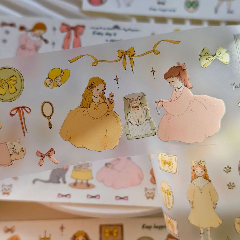 Yier Creative Studio - Tape - Bow Girl and Cat