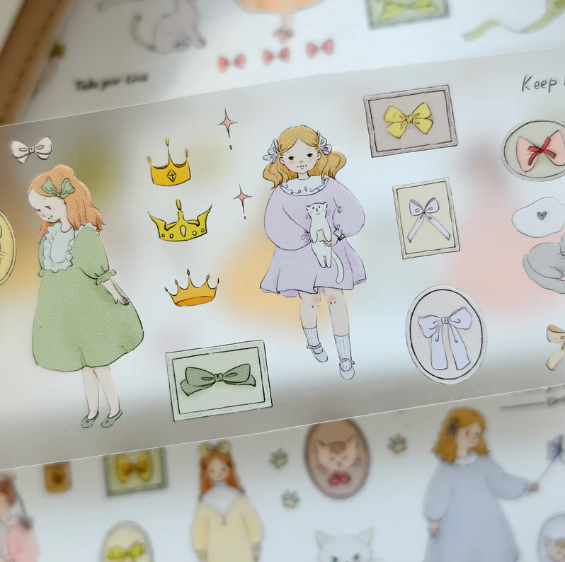 Yier Creative Studio - Tape - Bow Girl and Cat