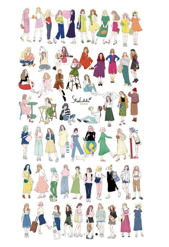 StarLululu - Transparent Girl Stickers