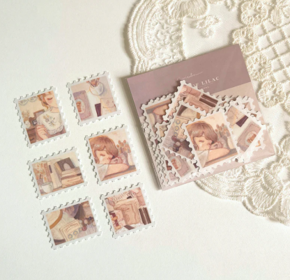 Carriedraw Illustration - Sticker - Stamps of Lilac 