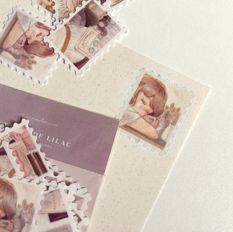 Carriedraw Illustration - Sticker - Stamps of Lilac 