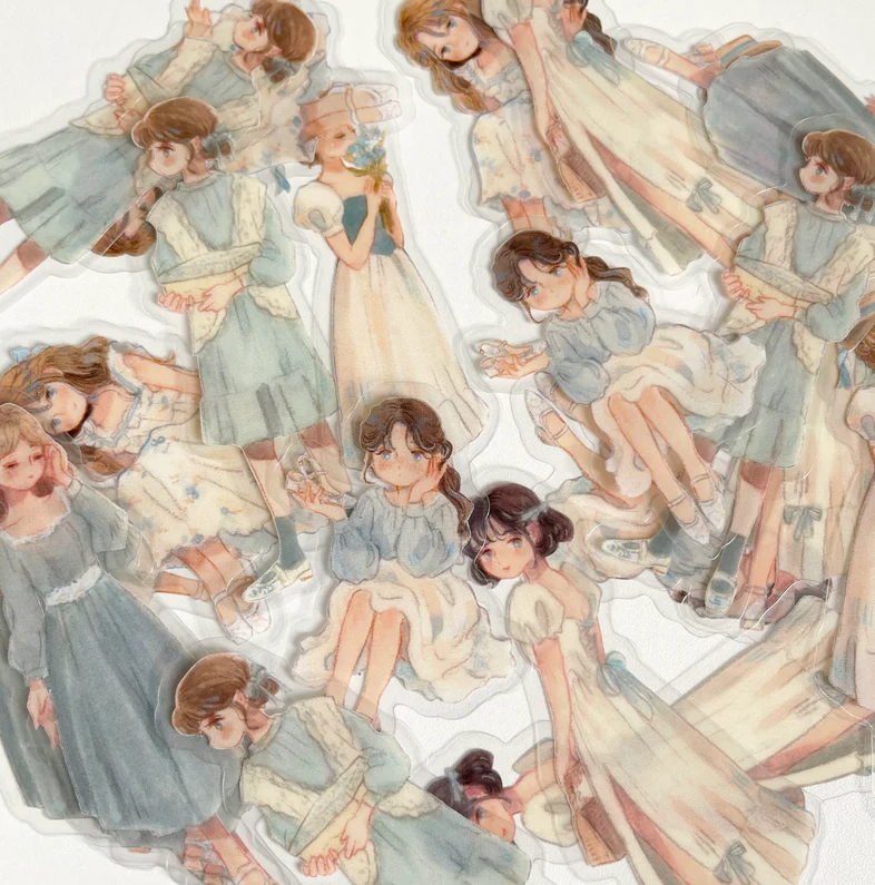 Carriedraw Illustration - Sticker - Korner Girls Sticker 24pcs