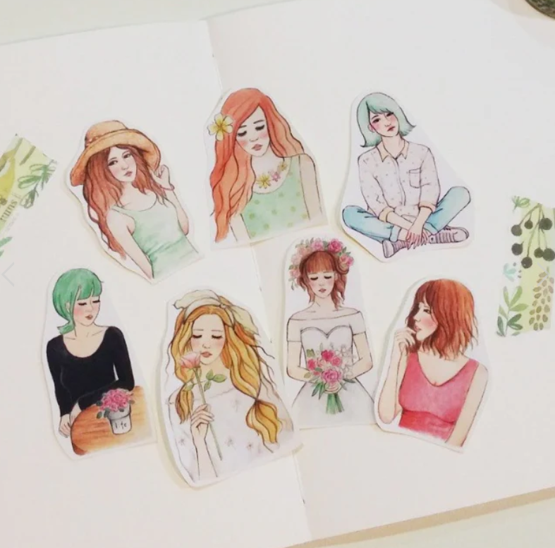 Starlululu - Romantic Girl Stickers
