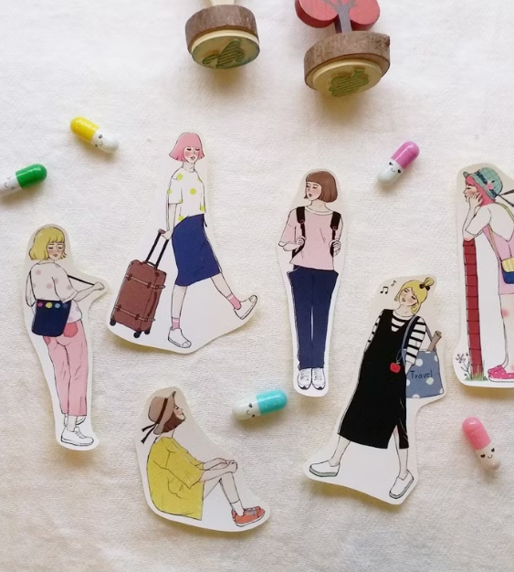 Starlululu - Little Travel Girl Stickers