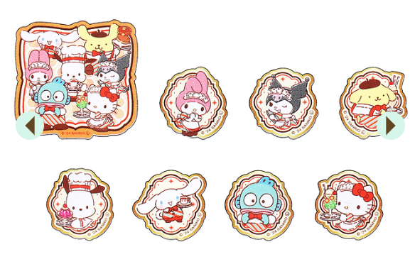 Sanrio - Sticker - Retro Cafe Flakes
