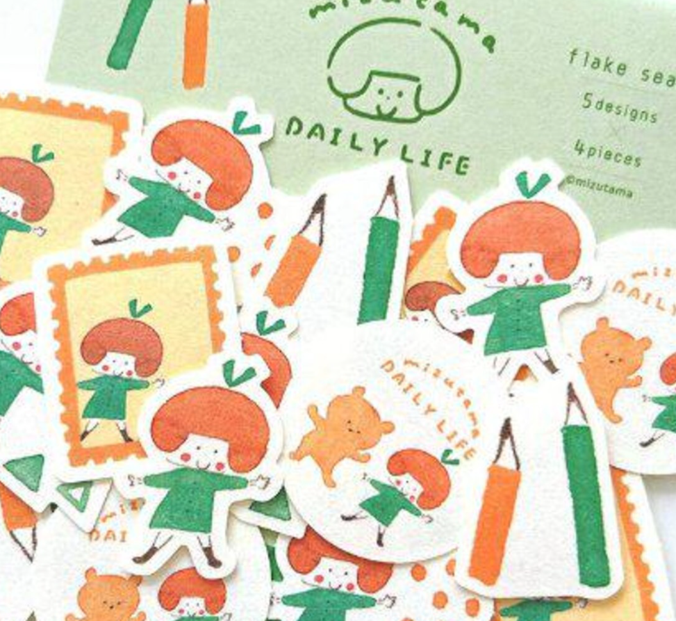 Furukawashiko x Mizutama- Sticker - Fun Drawing Flakes Series