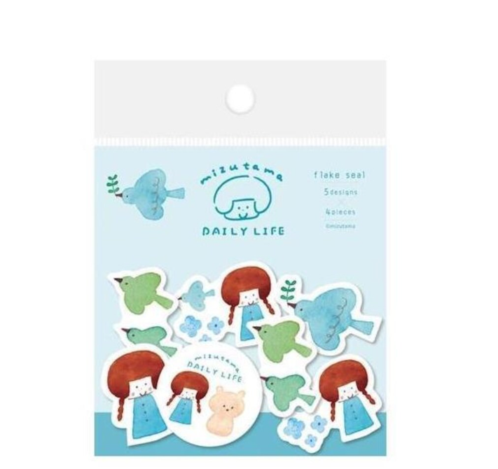 Furukawashiko x Mizutama- Sticker - Fun Drawing Flakes Series