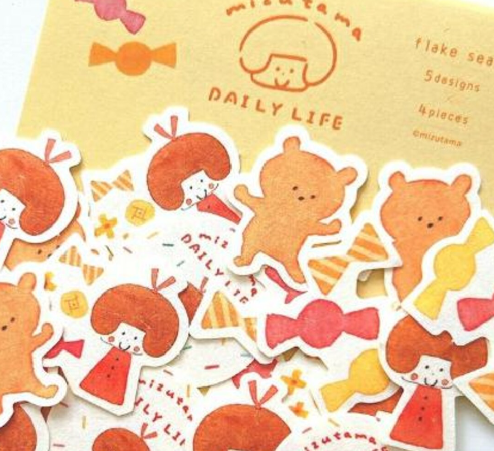 Furukawashiko x Mizutama- Sticker - Fun Drawing Flakes Series