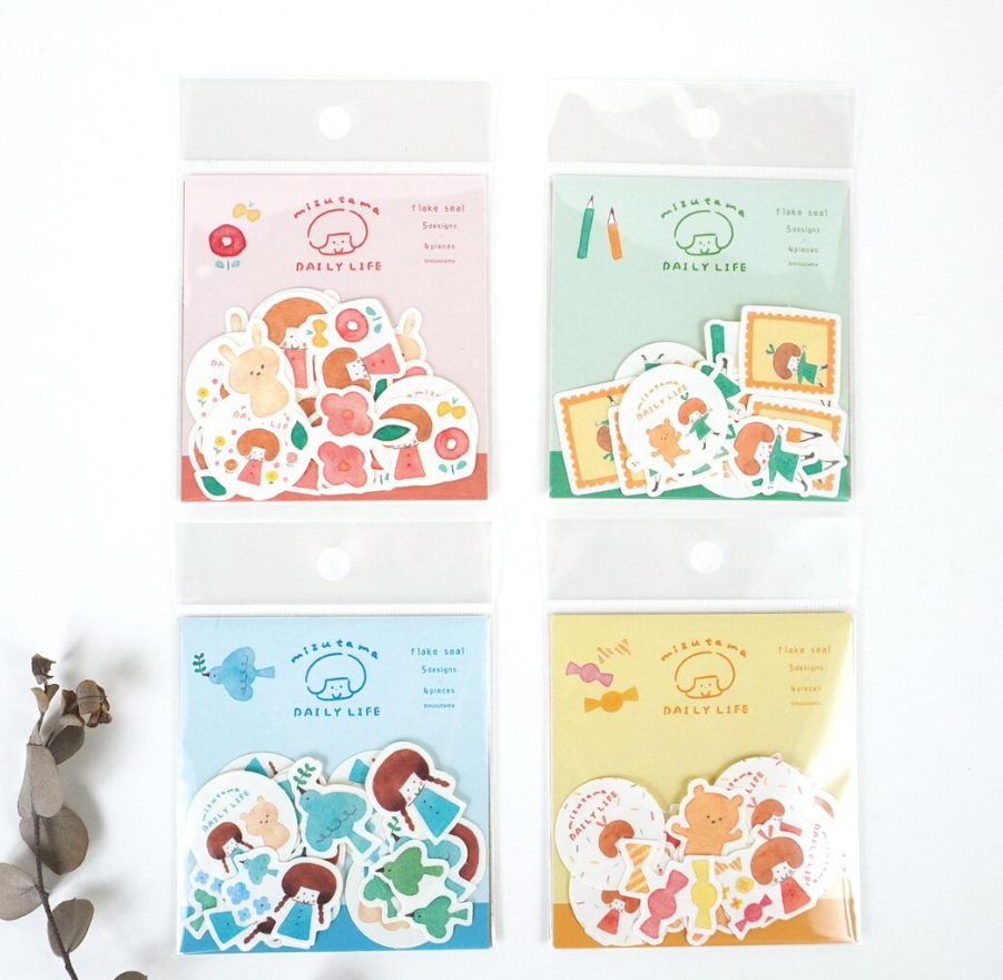 Furukawashiko x Mizutama- Sticker - Fun Drawing Flakes Series