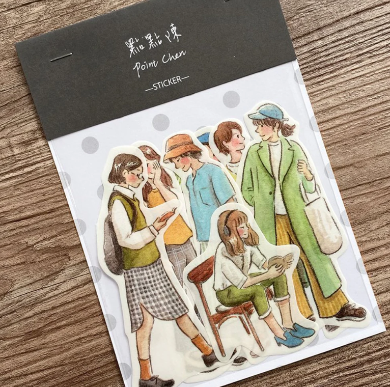 Point Chen - Sticker - Girls in Green Outfit 