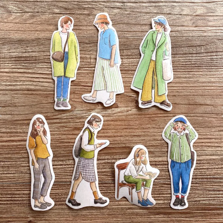 Point Chen - Sticker - Girls in Green Outfit 