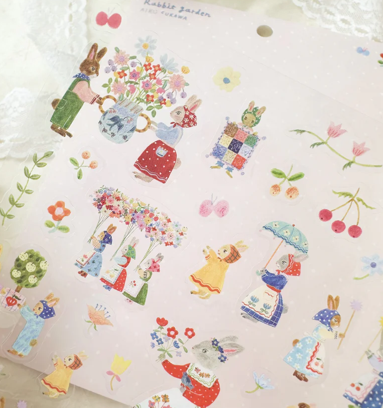 Cozyca - Sticker - Rabbit garden