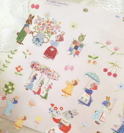 Cozyca - Sticker - Rabbit garden