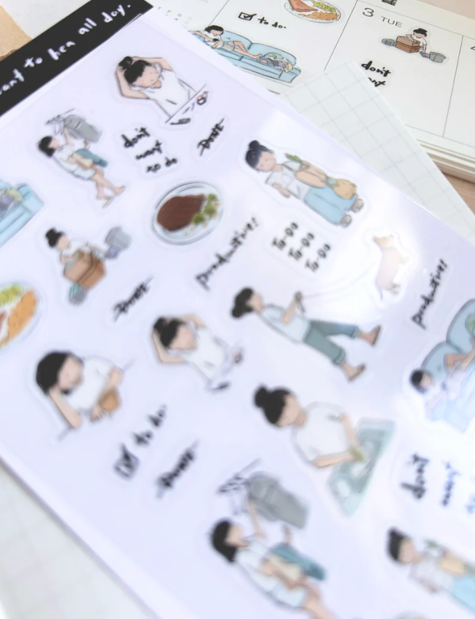Paper goods by Dorie -  Miss Ng Yuk Sticker Sheet Vol.3 Productive Day Sticker Sheet 