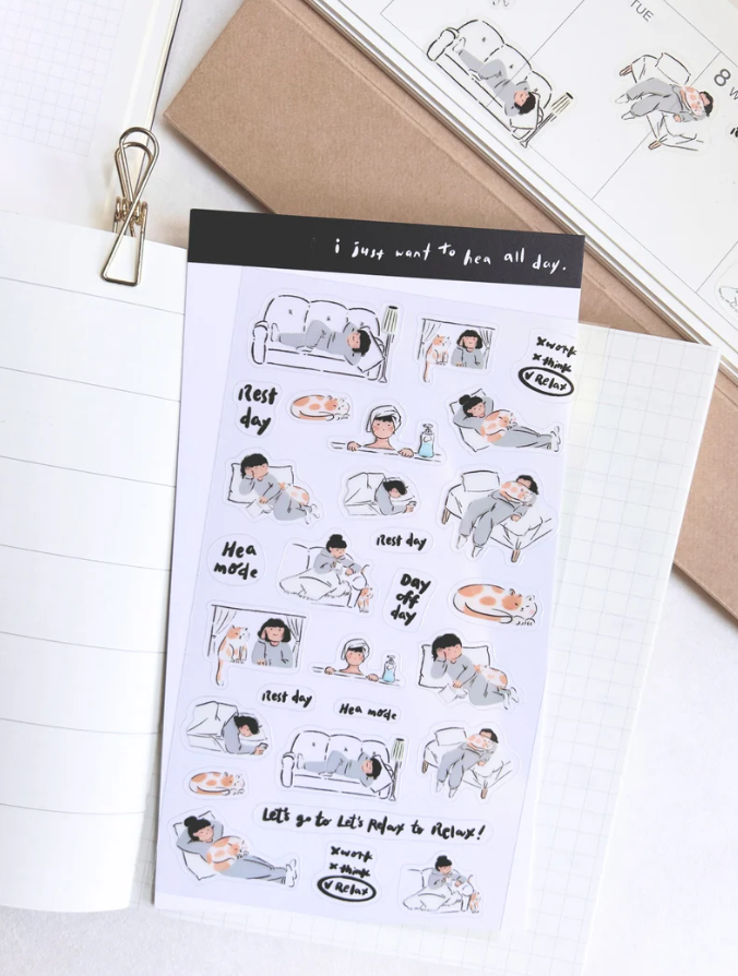 Paper goods by Dorie -  Miss Ng Yuk Sticker Sheet Vol.4 Let's Relax