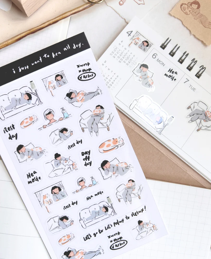 Paper goods by Dorie -  Miss Ng Yuk Sticker Sheet Vol.4 Let's Relax