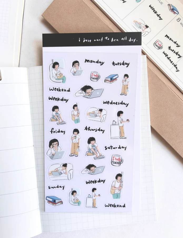 Paper goods by Dorie -  Miss Ng Yuk Sticker Sheet Vol.7 Too Sleepy to Work