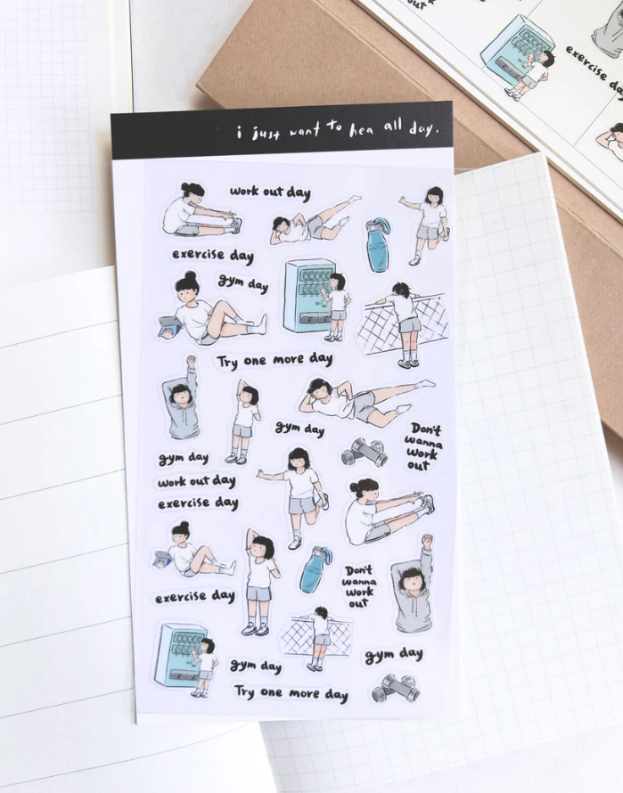 Paper goods by Dorie - Miss Ng Yuk Sticker Sheet Vol.9 Tries to Exercise