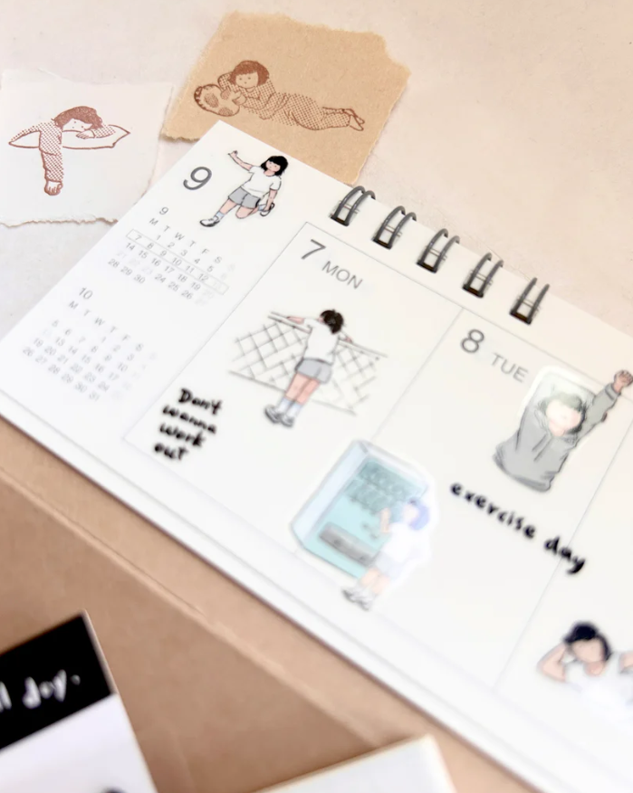Paper goods by Dorie - Miss Ng Yuk Sticker Sheet Vol.9 Tries to Exercise