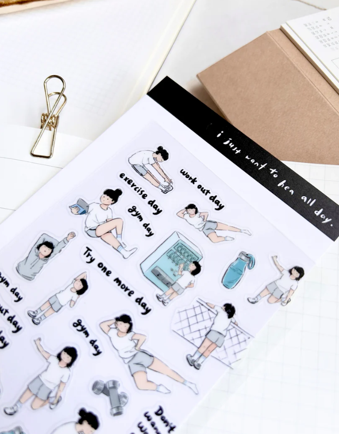 Paper goods by Dorie - Miss Ng Yuk Sticker Sheet Vol.9 Tries to Exercise