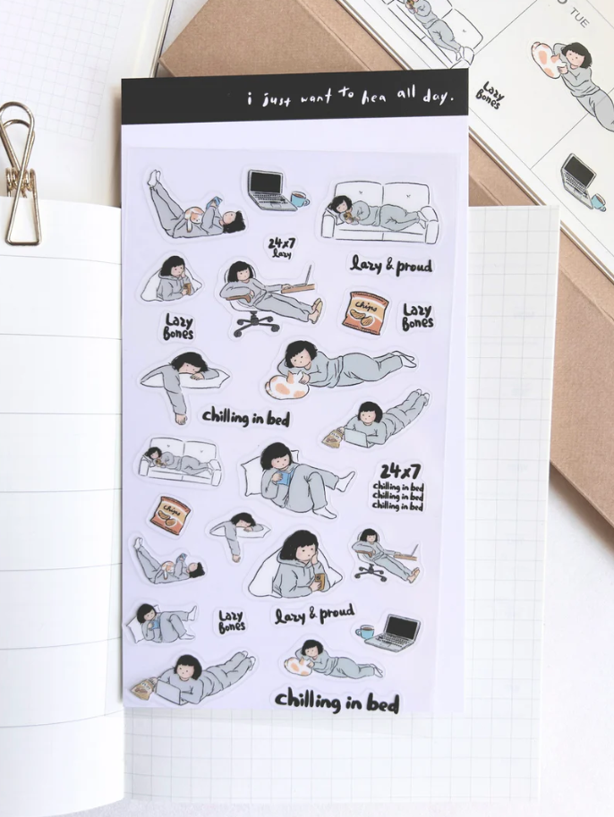 Paper goods by Dorie - Miss Ng Yuk Sticker Sheet Vol.10 Lazy Bones