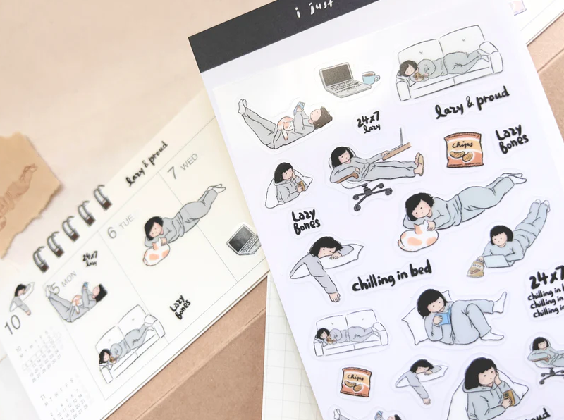 Paper goods by Dorie - Miss Ng Yuk Sticker Sheet Vol.10 Lazy Bones