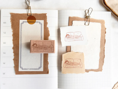 Paper goods by Dorie - Stamp - Miss Ng Yuk Rot in Sofa Stamp