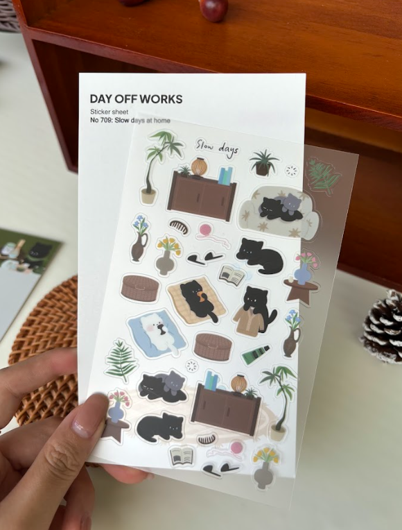 Dayoff Works Sticker Sheet - 709 - Slow Days