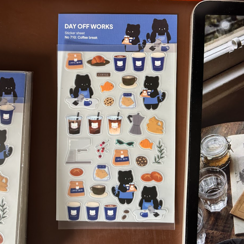 Dayoff Works Sticker Sheet - 710 - Coffee Break