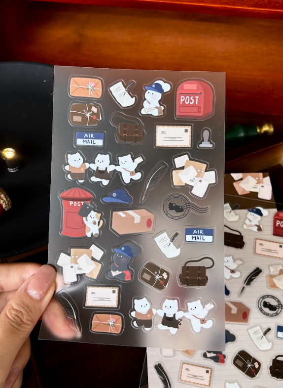 Dayoff Works Sticker Sheet - 712 - Posts and letters