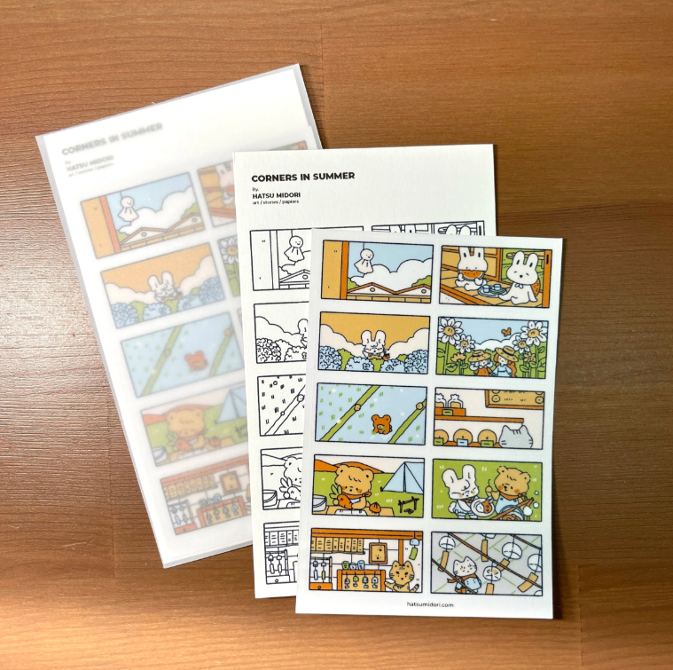 Hatsu midori -  Corners in the Season Sticker Sheet - Summer
