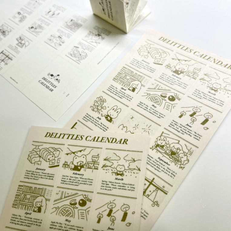 Hatsu midori -  Delittles Calender Sticker Sheet