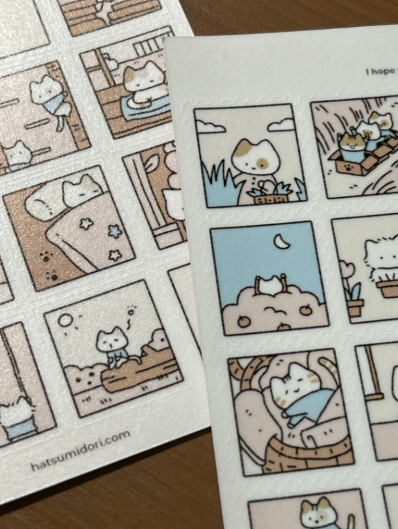 Hatsu midori -  Cat Moment Sticker Sheet