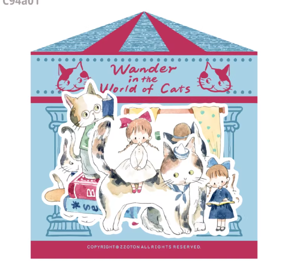 Molinta - Stickers - Cats Adventure Series - Wander in the world of Cats - blue