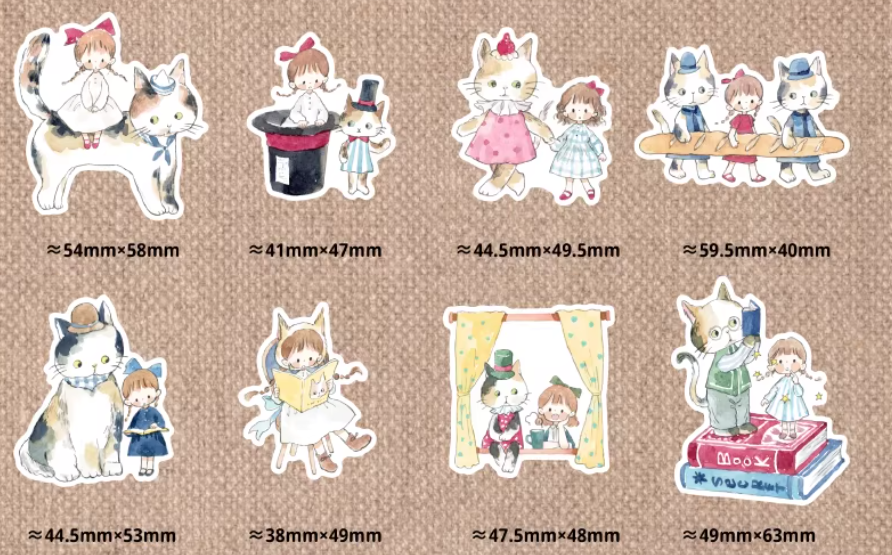 Molinta - Stickers - Cats Adventure Series - Wander in the world of Cats - blue