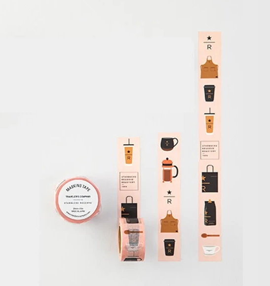 Traveler's Notebook Limited Set - Traveler's Factory X Starbucks Reserve - Masking Tape
