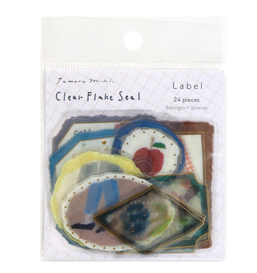 Kamiiso x Miki Tamura -  Label - Clear Flake Stickers