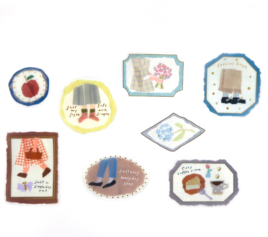 Kamiiso x Miki Tamura -  Label - Clear Flake Stickers