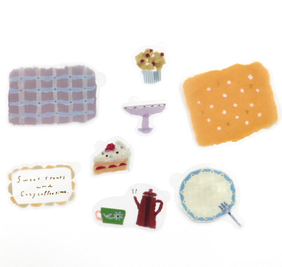 Kamiiso x Miki Tamura -  Cozytime - Clear Flake Stickers