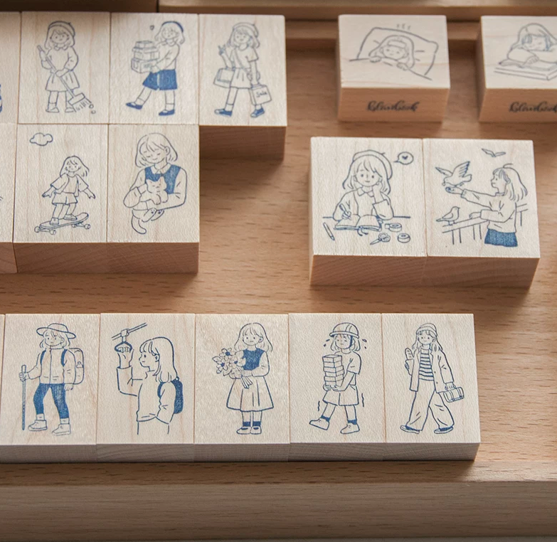 Blank book - Stamp -  Phase 1 Litte Girl Series