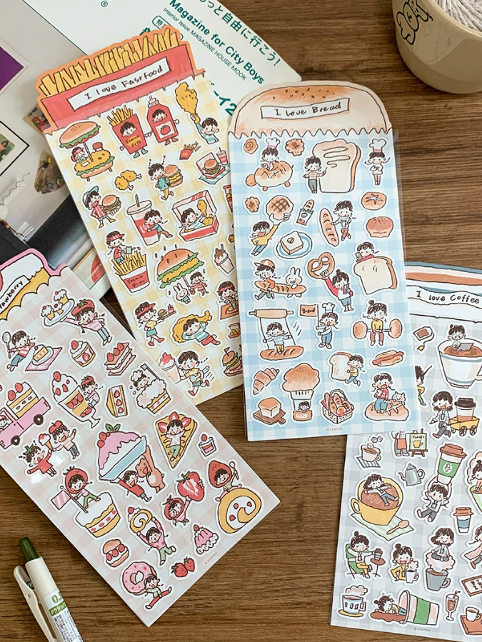 Molinta Sticker Sheets - I love Coffee