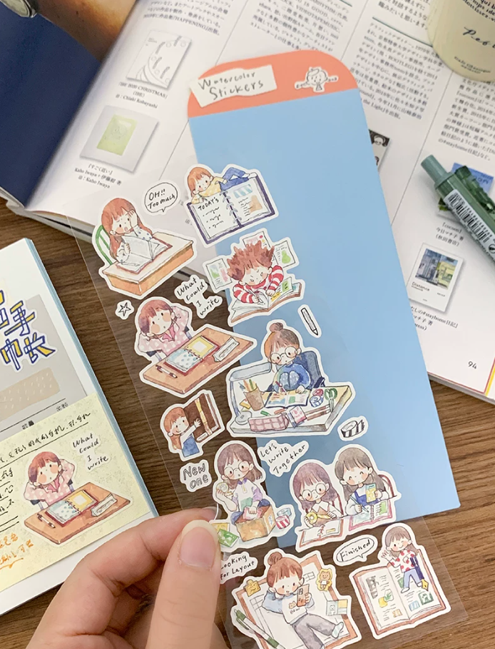 Molinta - Journal Watercolor Sticker Sheet