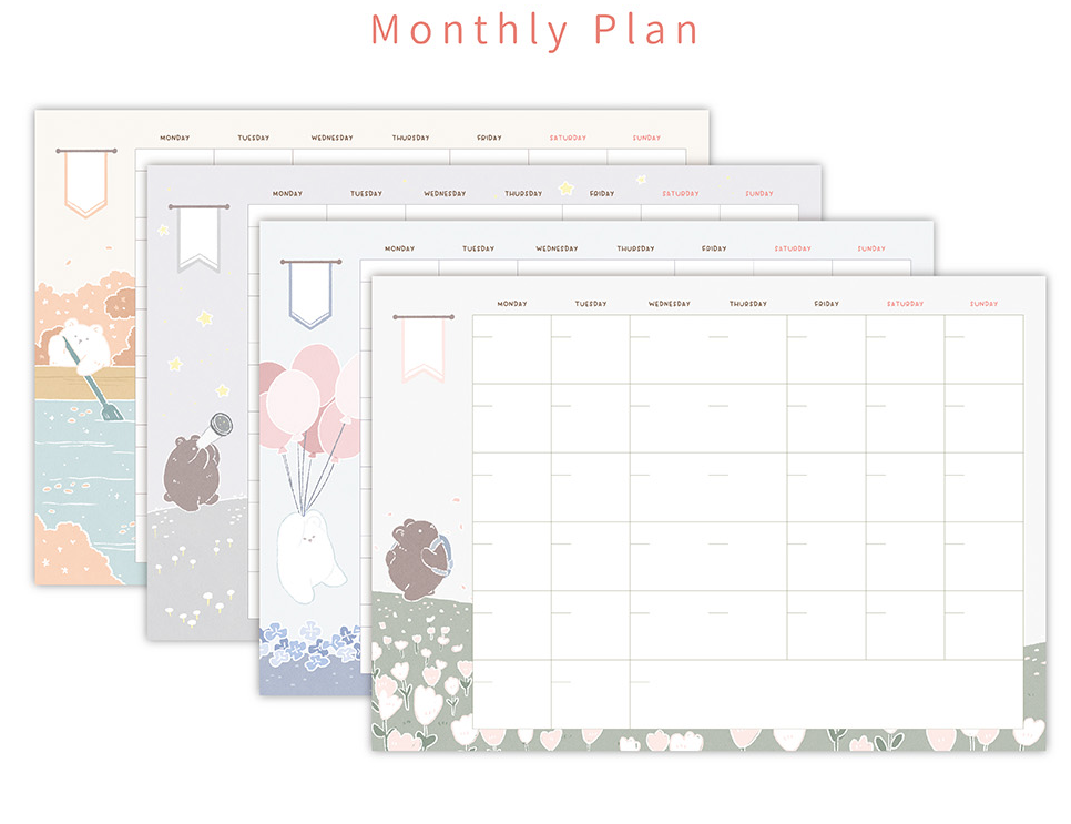Dimanche - Monthly Undated Planner