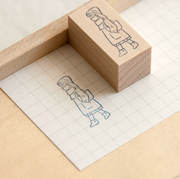 Blank book - Stamps - Litte Girl Series