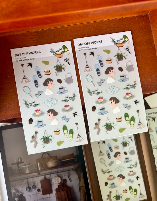 Dayoff Works Sticker Sheet - 717 - Vintage Things