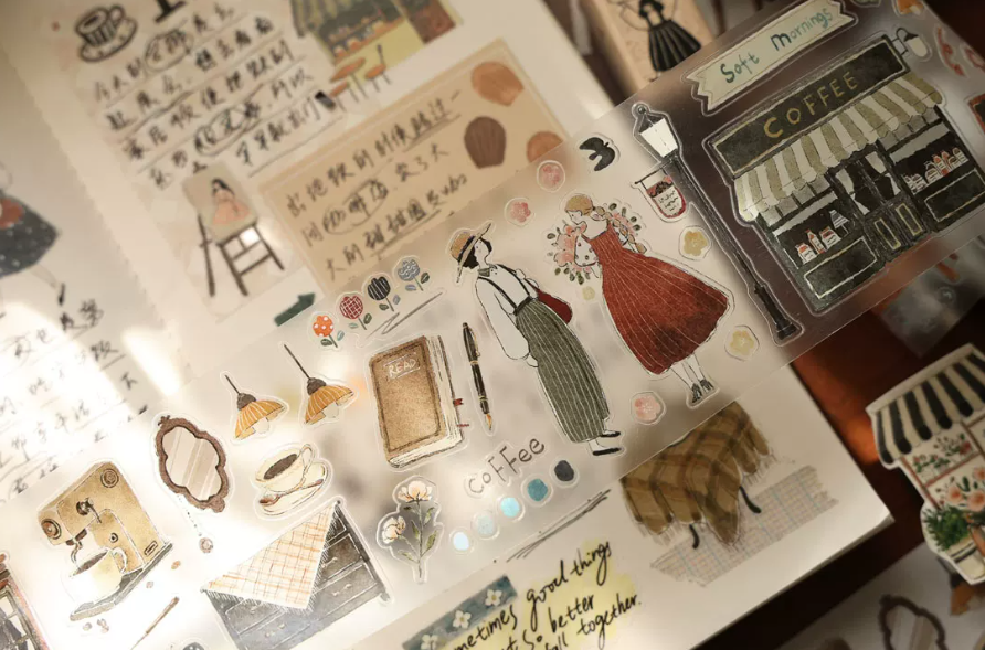 Yier Creative Studio - Tape - Die Cut - Cream Puff Tea Party