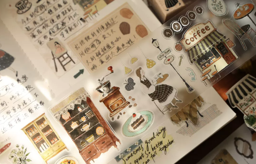 Yier Creative Studio - Tape - Die Cut - Cream Puff Tea Party