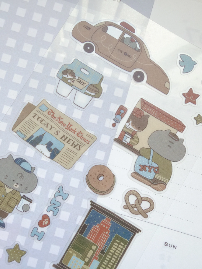 KuboandLucy Stationery Co x Idiot Sandwich - New York City Streets Sticker Sheet