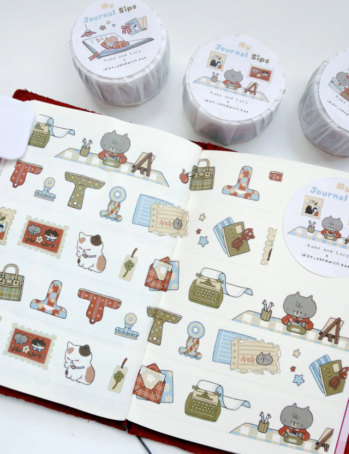 KuboandLucy Stationery Co x Idiot Sandwich - My Journal Sips V.3 (Stationery) Washi Tape