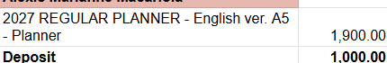 2027 TAN PO in FB group - Planner 